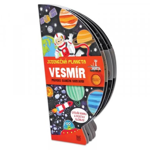 neuveden: Jedinečná planeta - Vesmír / Rozkládací kniha s pevnými listy ve tvaru glob