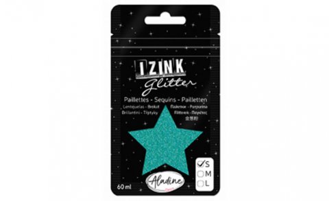 neuveden: Třpytky IZINK Glitter velikost S - tyrkysová, 60 ml