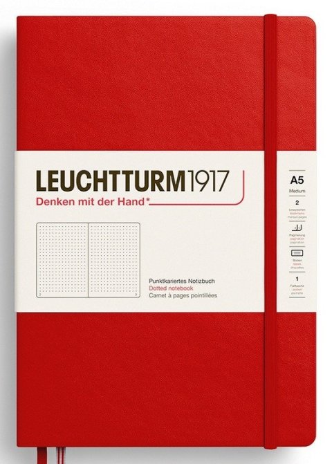 -: Zápisník Cherry Hardcover Medium (A5) tečkovaný