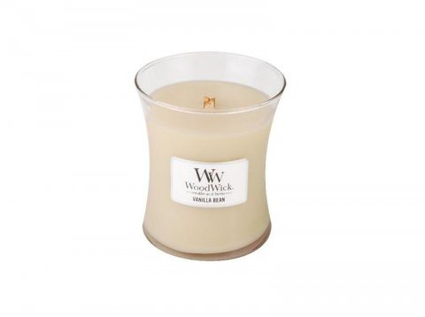 neuveden: WoodWick Vanilla Bean svíčka váza 275g