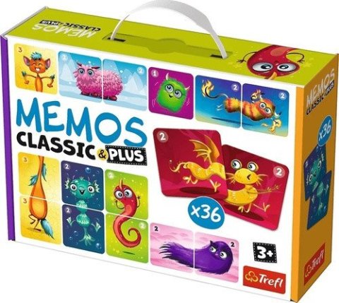 neuveden: Pexeso Classic & Plus: Roztomilé příšerky 3v1