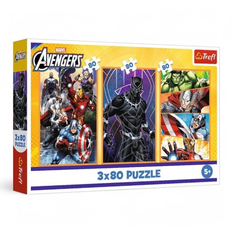 neuveden: Puzzle Marvel Avengers: Dny plné akce 3x80 dílků