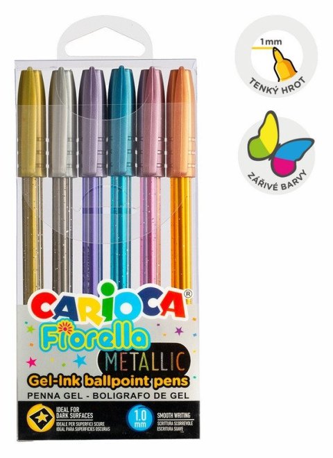 : Gelová pera Fiorella - Metallic, 6ks