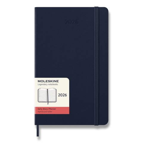 neuveden: Diář Moleskine 2026 - tvrdé desky, L, denní, modrý
