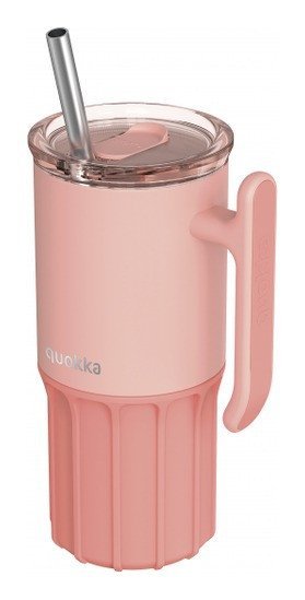 : Nerezový termohrnek s brčkem Umi Peachy Pink 720ml