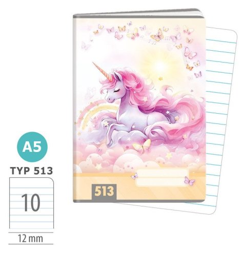 : Školní sešit A5, 10 listů, typ 513 Sweet Dreams
