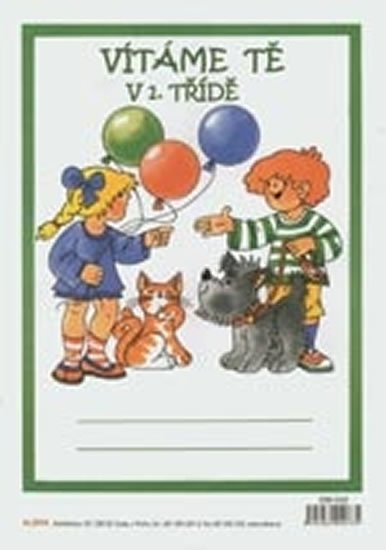 Plicková Edita: Vítáme Tě v 1. třídě (diplom, A4, zelený nápis)