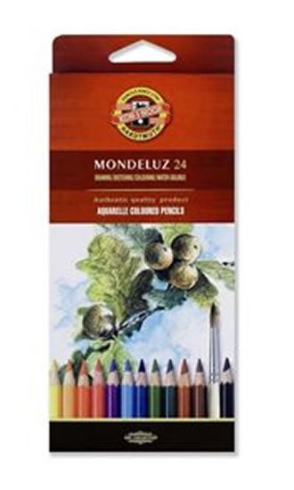 neuveden: Koh-i-noor pastelky MONDELUZ akvarelové souprava 24 ks v papírové krabičce
