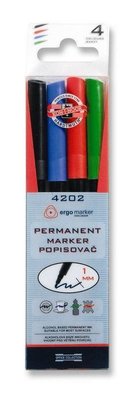 neuveden: Koh-i-noor Permanent markers popisovač 4202/sada 4ks