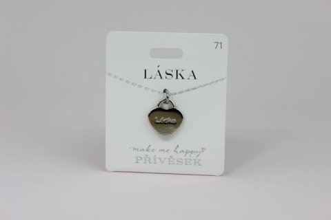 neuveden: Přívěsek MAKE ME HAPPY Láska neuveden: Přívěsek MAKE ME HAPPY Láska