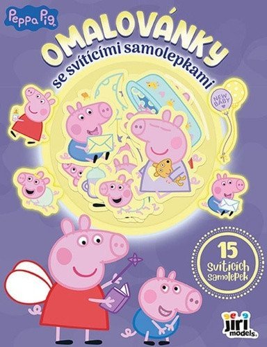 -: Omalovánky se svítícími samolepkami Prasátko Peppa