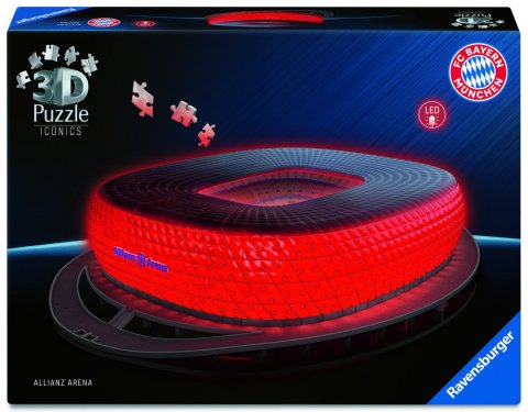 neuveden: 3D Puzzle Iconics: Allianz Arena (Noční edice) 216 dílků