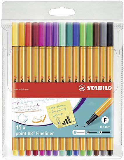 neuveden: Popisovač STABILO point liner 88 sada 15 ks neuveden: Popisovač STABILO point liner 88 sada 15 ks