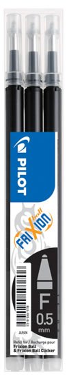 neuveden: PILOT náplň FriXion 05 černá-sada 3ks