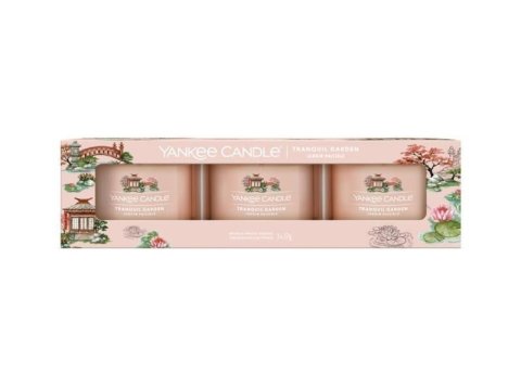 neuveden: YANKEE CANDLE Tranquil Garden svíčka votivní 3ks sada