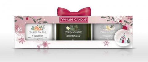 neuveden: YANKEE CANDLE Dárková sada 3 ks votivních svíček 49g / White Spruce&Grapefr
