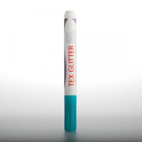 neuveden: DARWI TEX GLITTER fixa na textil - Tyrkysová 6 ml