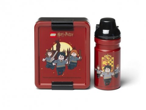 neuveden: LEGO Harry Potter svačinový set (láhev 390 ml a box) - Nebelvír