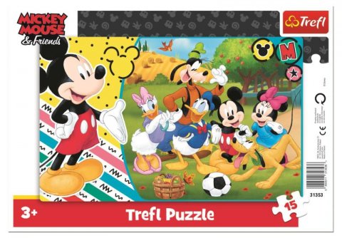neuveden: Trefl Puzzle Mickey Mouse na venkově / 15 dílků