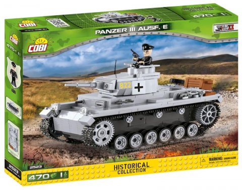 neuveden: Stavebnice COBI - II WW Panzer III Ausf E, 470 kostek, 1 figurka