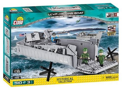 neuveden: Stavebnice COBI 4813 II World War Vyloďovací člun DDAYLCVP Higgins Boat 135