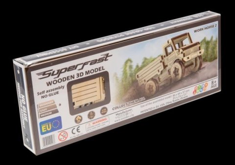 neuveden: Wooden City Puzzle 3D Nákladní auto, dřevěné