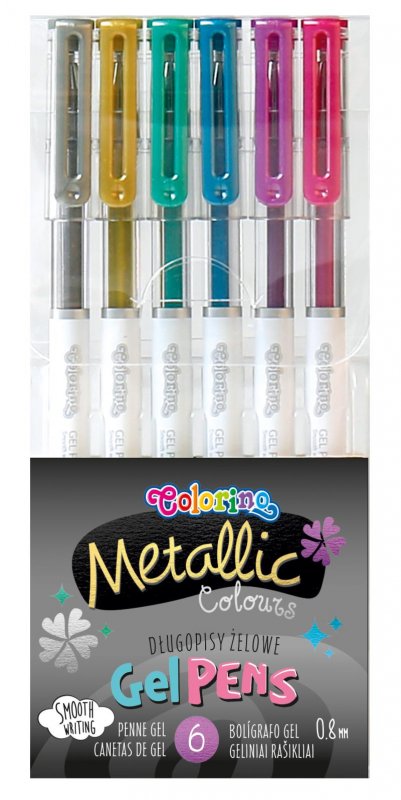 neuveden: Colorino gelové rollery metalické 6 barev