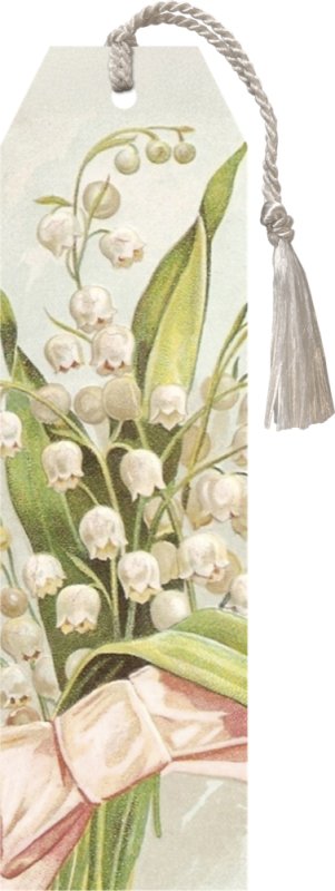 -: Knižní záložka Pastel Spring Lily Of The Valley