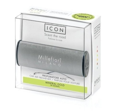 neuveden: Millefiori Milano Icon Mineral Gold / vůně do auta Metallo - antracitová ma