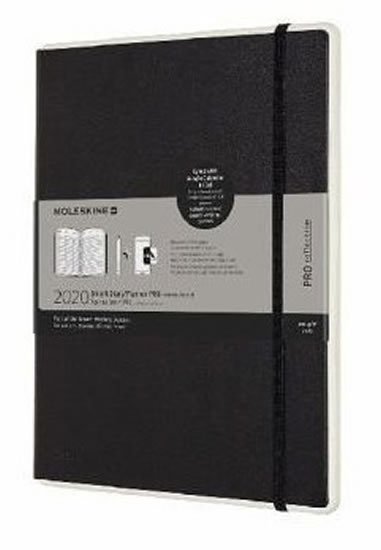 neuveden: Moleskine: Smart plánovací zápisník 2020 paper tablet PRO XL WV black