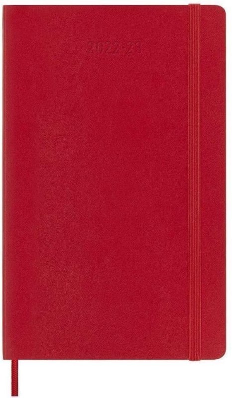 neuveden: Moleskine Plánovací zápisník 2022-2023 červený L, měkký