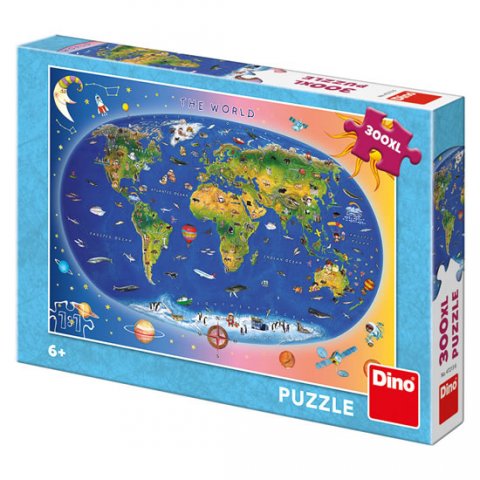 neuveden: Mapa The World (dětská): puzzle 300XL dílků neuveden: Mapa The World (dětská): puzzle 300XL dílků