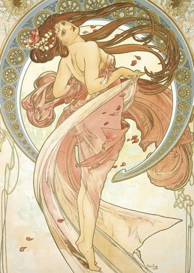 neuveden: Pohled Alfons Mucha – Dance, krátký
