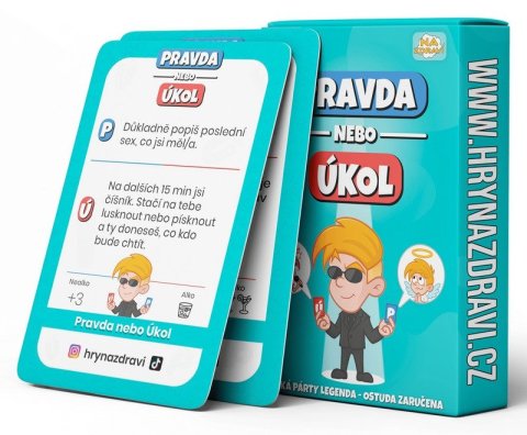 -: Pravda nebo Úkol - Karetní párty hra