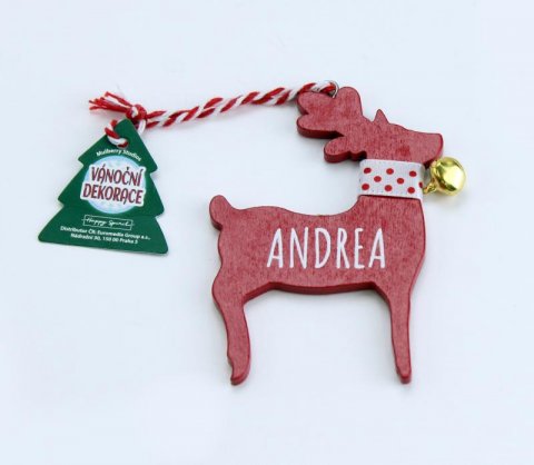 neuveden: Vánoční dekorace červený sob ANDREA neuveden: Vánoční dekorace červený sob ANDREA