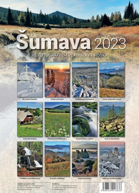 Hošek Vladislav: Kalendář 2023 - Šumava velký nástěnný