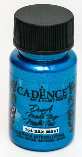 neuveden: Metalická akrylová barva Cadence Dora Metalic - tmavě modrá / 50 ml