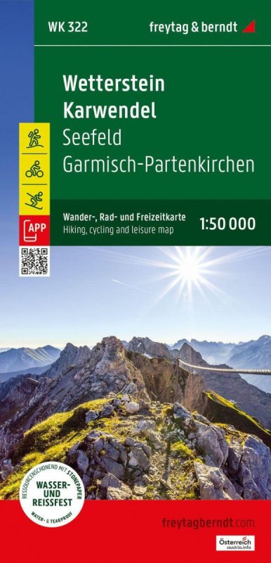 neuveden: Wetterstein - Karwendel 1:50 000 / turistická, cyklistická a rekreační mapa