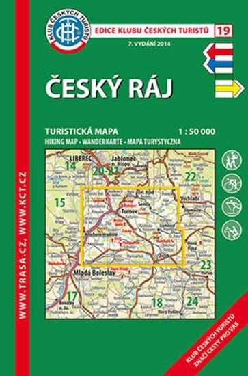 neuveden: KČT 19 Český ráj1:50 000 / 7. vydání Turistická mapa
