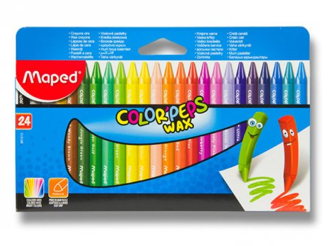 neuveden: Maped - Voskové pastelky Wax 24 ks