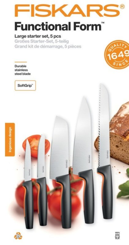 neuveden: Startovací sada 5 nožů Fiskars Functional Form
