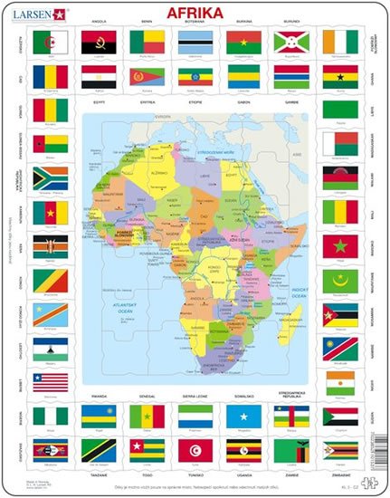 neuveden: Puzzle MAXI - Mapa Afriky + vlajky/70 dílků neuveden: Puzzle MAXI - Mapa Afriky + vlajky/70 dílků