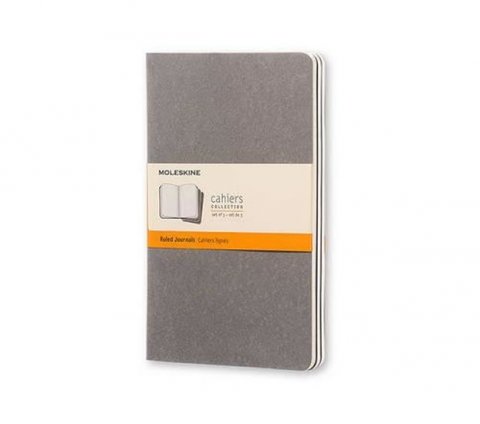 neuveden: Moleskine: Sešity 3 ks linkované světle šedé L neuveden: Moleskine: Sešity 3 ks linkované světle šedé L