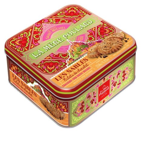 neuveden: La Mére Poulard Mythique Chocolate chip butter biscuits plech 250g