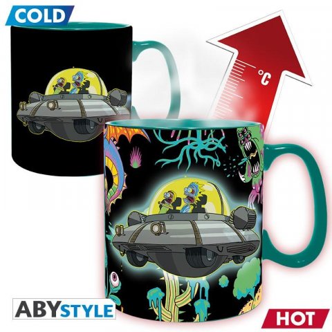 neuveden: Rick and Morty Měnící keramický hrnek 460 ml - Spaceship