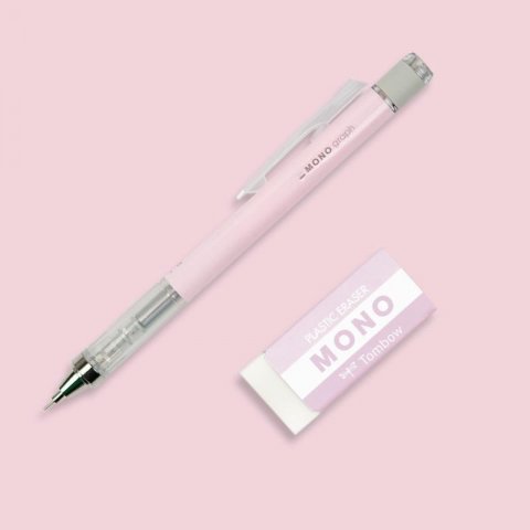 neuveden: Mikrotužka Mono Graph Pastel s gumou - rose, 0,5mm, blistr