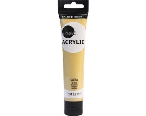 neuveden: Daler - Rowney SIMPLY akrylová barva - Gold 75 ml
