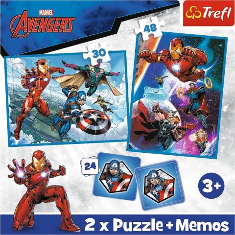 neuveden: Trefl Puzzle Avengers: Hrdinové v akci / 30+48 dílků+pexeso neuveden: Trefl Puzzle Avengers: Hrdinové v akci / 30+48 dílků+pexeso