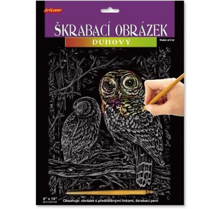 neuveden: ArtLover Sada Škrabací obrázek - duhový 20,3 x 25,4 cm/mix 3 motivů