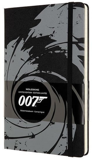 neuveden: Moleskine James Bond zápisník L černý, linkovaný